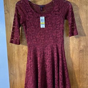 Material Girl Maroon Dress